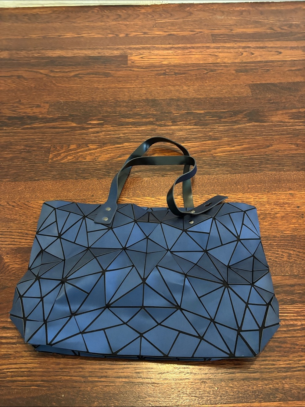 Modern Geometric Blue Tote Bag for Women